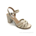 Women Crisscross Strappy Chunky Block Heel Sandal